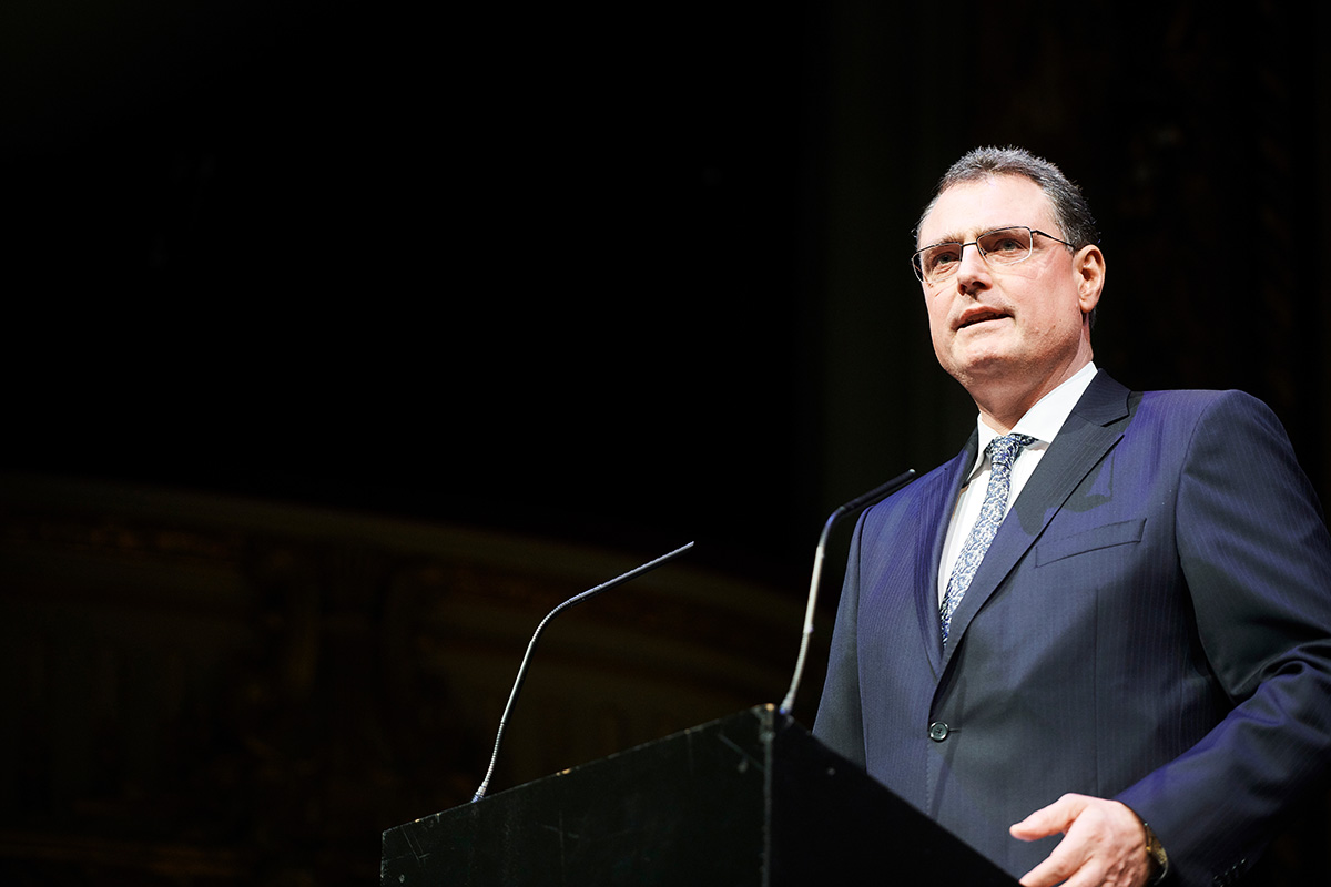 Präsident des Direktoriums der Schweizerischen Nationalbank Thomas Jordan. © Universität Bern / Bild: Manu Friederich