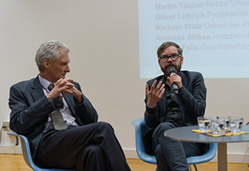 Rektor Martin Täuber und David Wagner