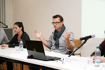 Moderator Marc Bühlmann vom Institut für Politikwissenschaft.